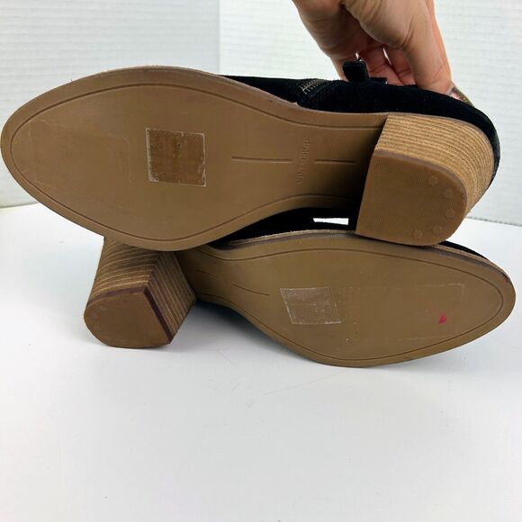 Dolce Vita Jana Black Suede Ankle Booties Heeled Zip Side Boots Classic sz 7.5 - Picture 9 of 12